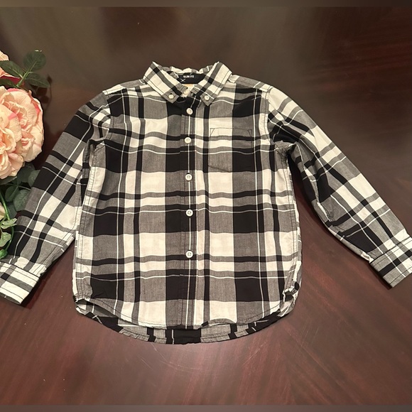 Gymboree Black and White Plaid Long Sleeve Shirt - Picture 3 of 7